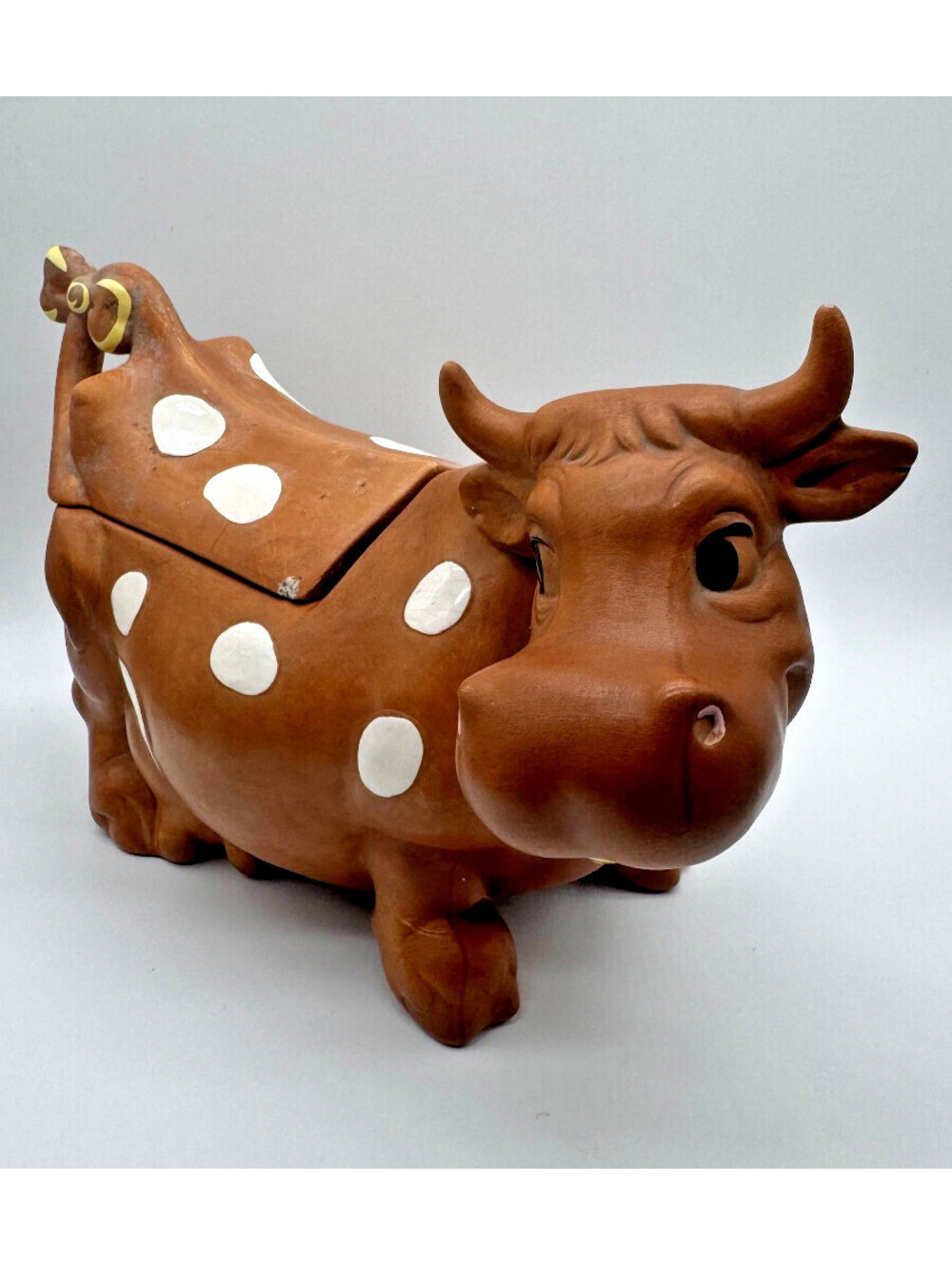 Vintage Twin Winton Spotted Jersey Cow Cookie Jar California USA